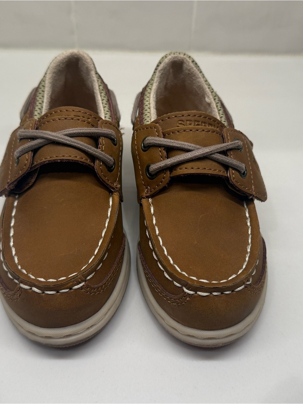 Toddler Sperry Loafers Kids Brown Leather Boat Shoes 7